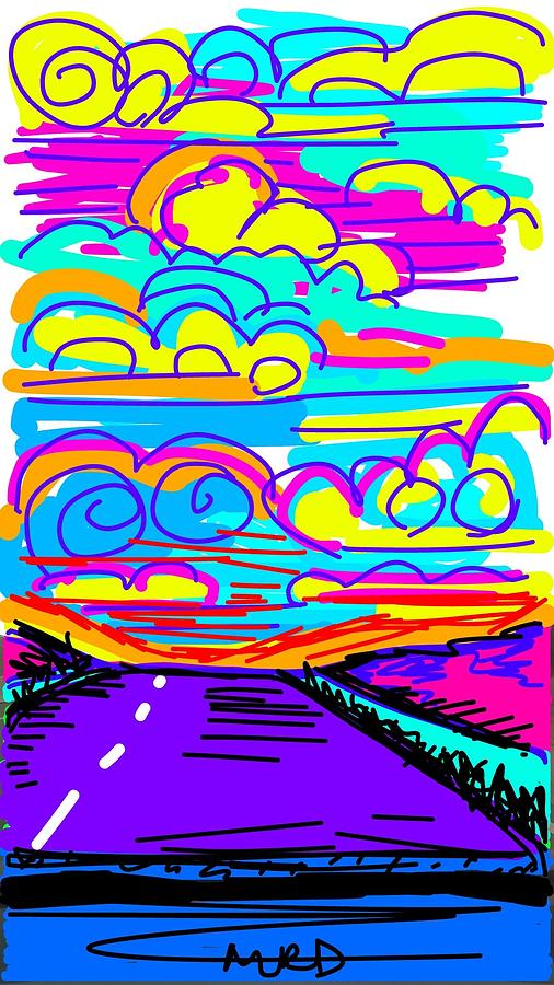 Road Digital Art - Halfway There by Madeline Dillner Road Digital Art - Halfway There by Madeline Dillner