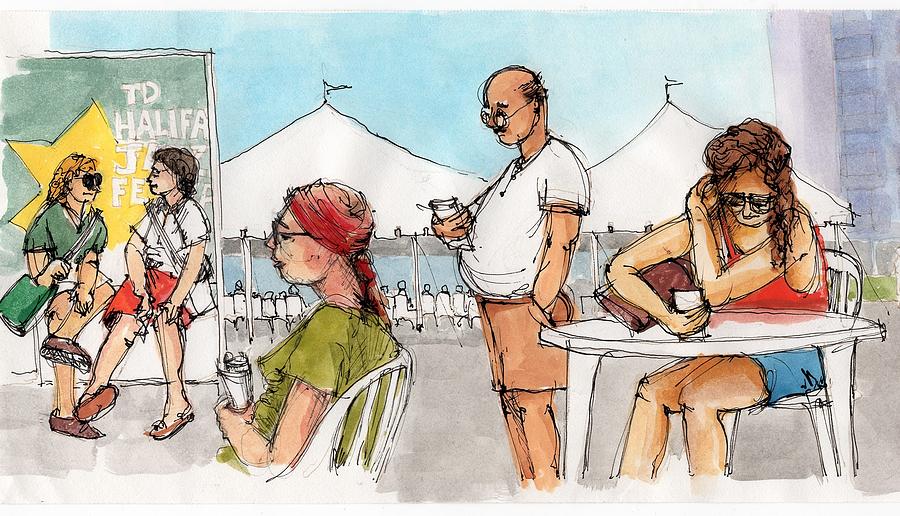 Halifax Jazz Festival 2012 Painting by William OBrien