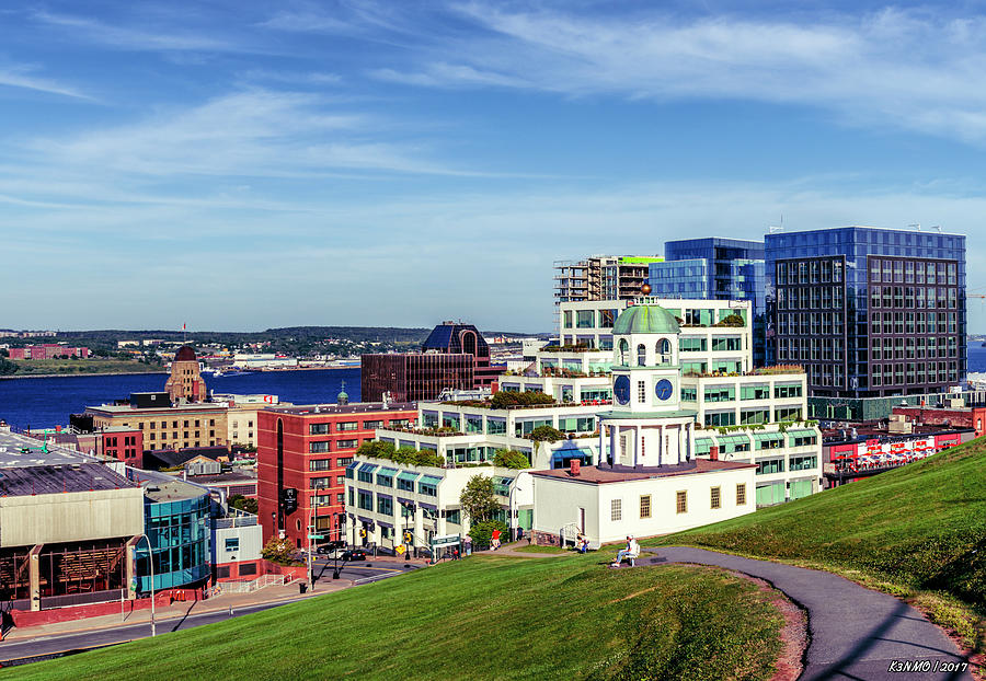 Halifax Town Clock and Halifax Skyline by Ken Morris Halifax Town Clock and Halifax Skyline by Ken Morris