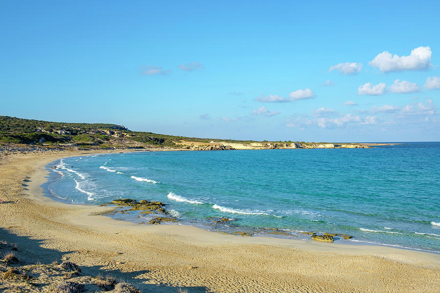 Halk Plaji Beach On The Northern Coast Of The Karpaz Peninsula, Cyprus ...