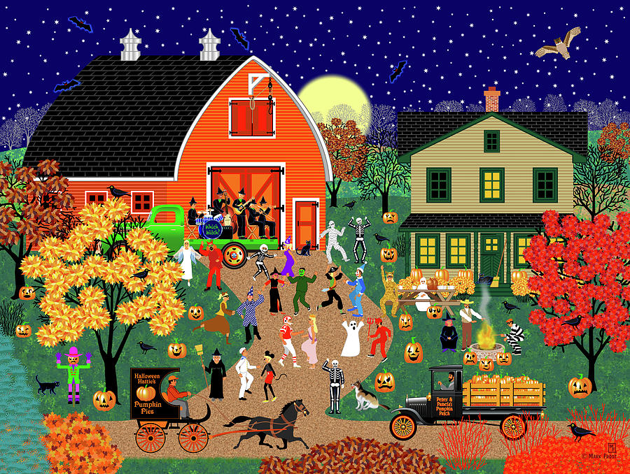 Halloween Barn Dance Digital Art by Mark Frost - Fine Art America