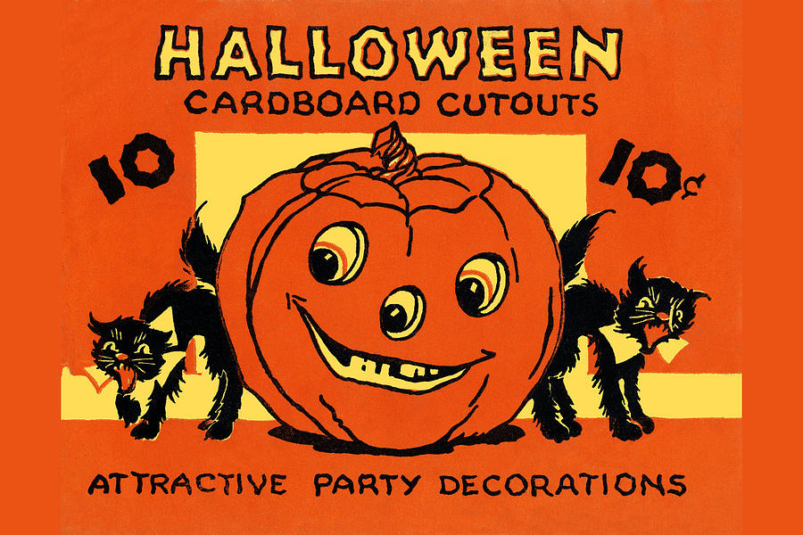 Halloween Cardboard Cutouts Painting by Unknown