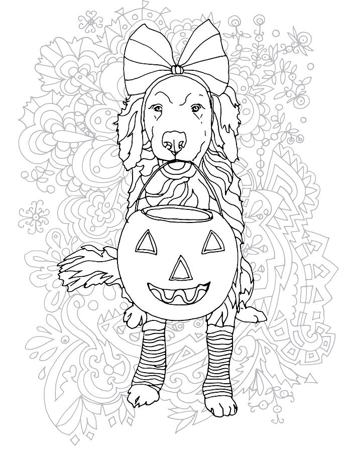 Halloween Dog Drawing by Valentina RA - Fine Art America