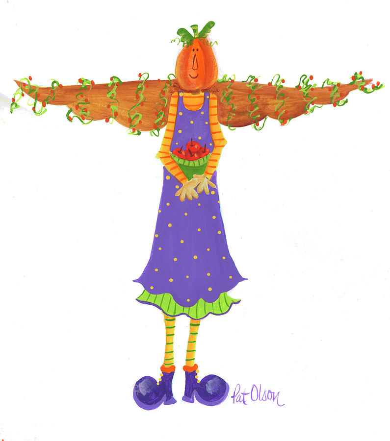 Halloween Painting - Halloween Elf by Pat Olson Fine Art And Whimsy