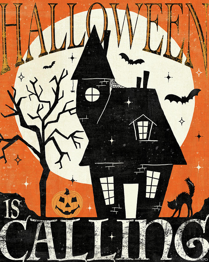 Halloween Is Calling IIi Painting by Veronique Charron - Fine Art America