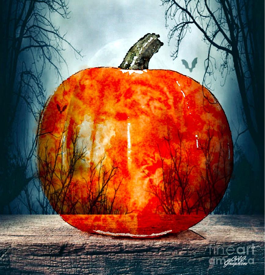 Halloween Pumpkin Digital Art by CAC Graphics