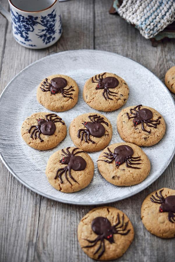 Halloween Spider Cookies Photograph by Syl D Ab