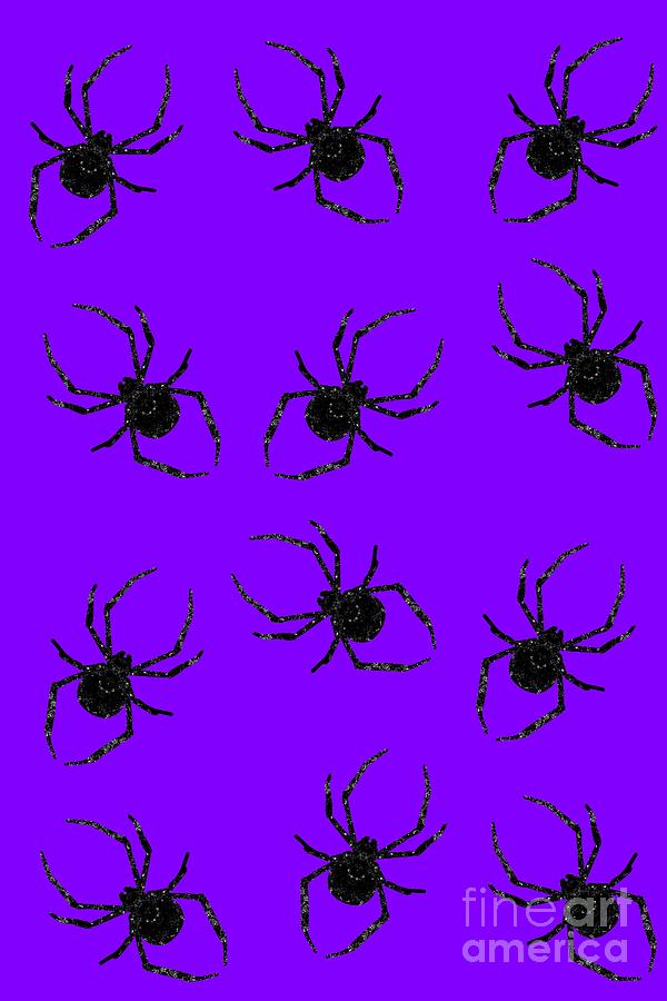 Halloween Spiders Creeping Digital Art by Rachel Hannah