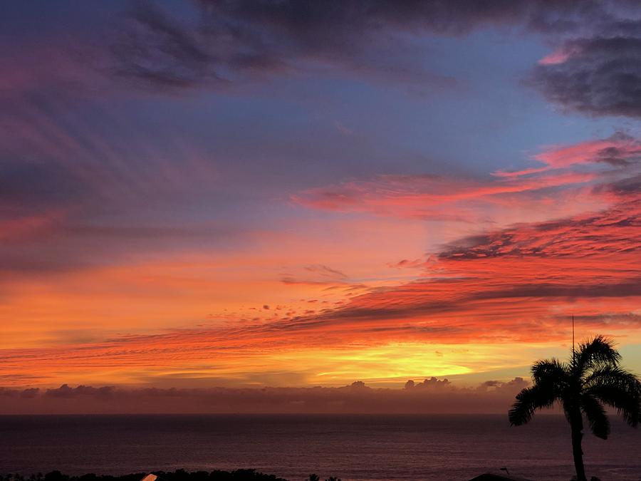 Halloween Sunset in Hawaii Photograph by Karen Nicholson