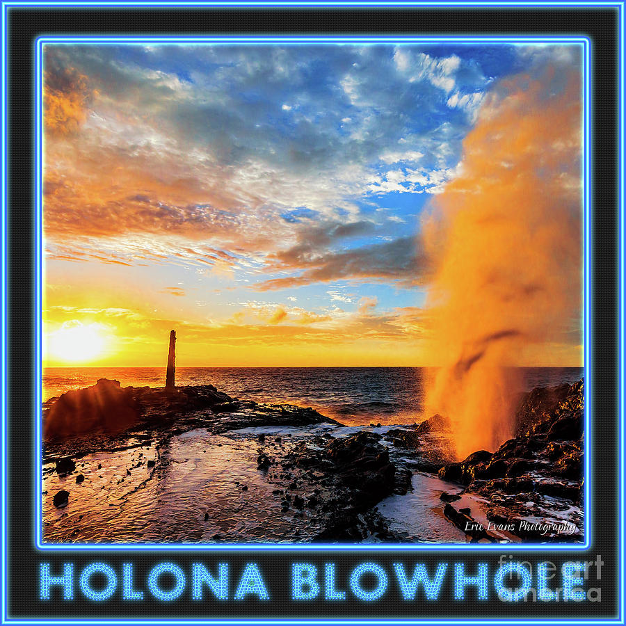 Halona Blowhole Photograph - Halona Blowhole Gallery Button by Aloha Art