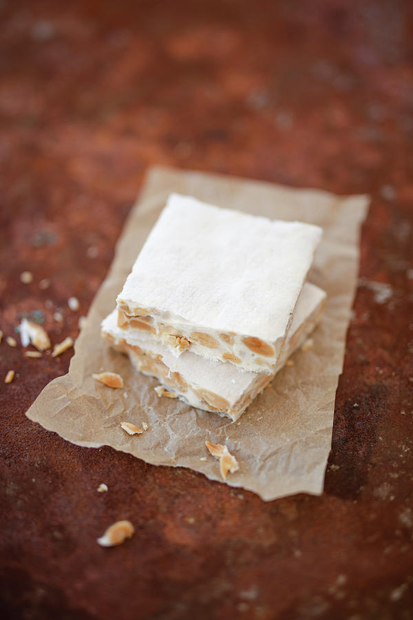 Halva With Almond And Rice Paper israeli Sweets Photograph by Jan Wischnewski