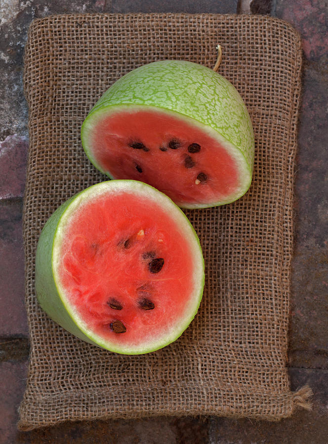 Halved ali Baba Watermelon Photograph by Emily Brooke Sandor