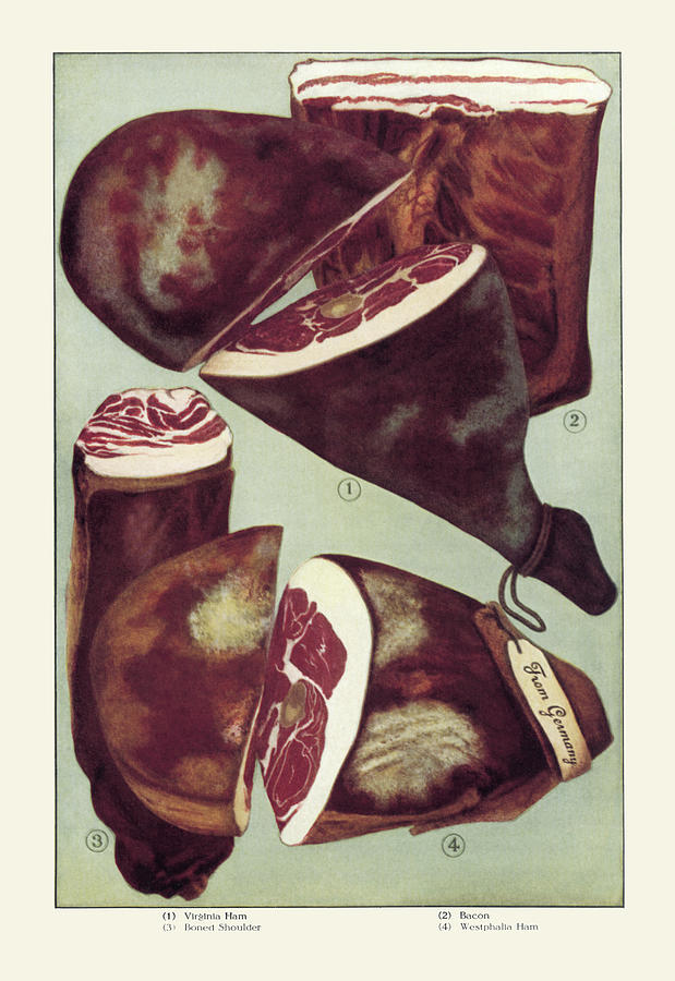 Ham and Bacon Painting by Artemas Ward