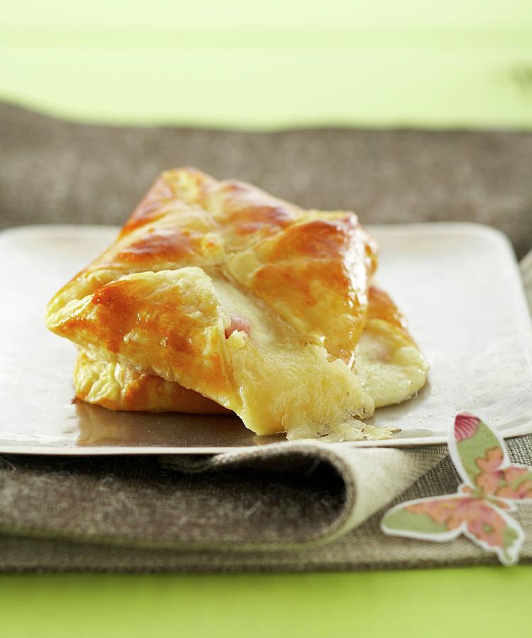 Ham And Mozzarella Individual Flaky Pastry Pie Photograph by Fnot