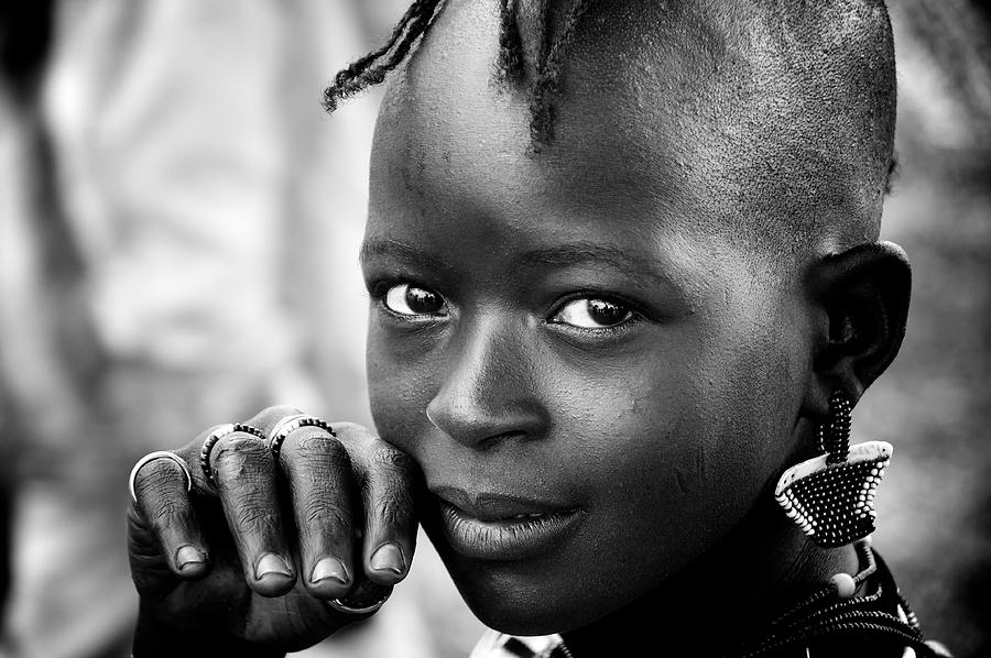 Black And White Photograph - Hamar Girl by Trevor Cole