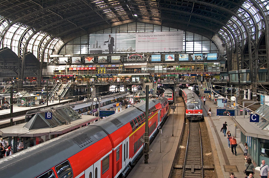 Hamburg Central Train Station Photograph by Izzet Keribar