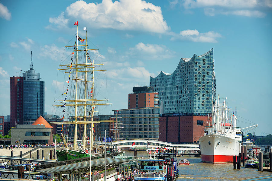 Hamburg Germany Harbor and Elbphilharmonie Photograph by Matthias Hauser Hamburg Germany Harbor and Elbphilharmonie Photograph by Matthias Hauser