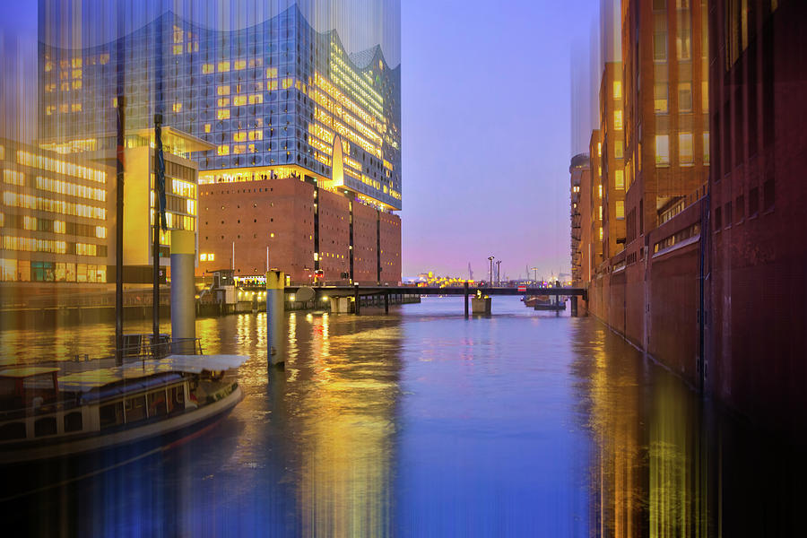 Hamburg Opera House and Speicherstadt by Night Photograph by Carol Japp ...