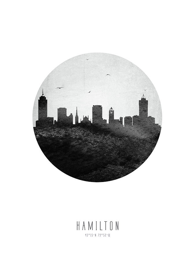 Hamilton Digital Art - Hamilton Skyline CAONHA04 by Aged Pixel