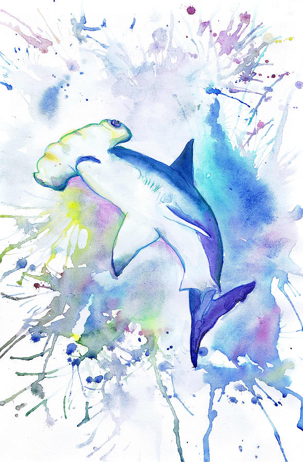 Hammerhead Shark Painting by Valentina RA - Pixels