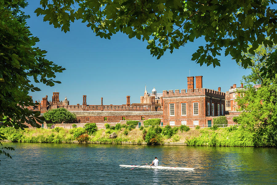 Hampton Court Palace and the River Thames Photograph by David Ross