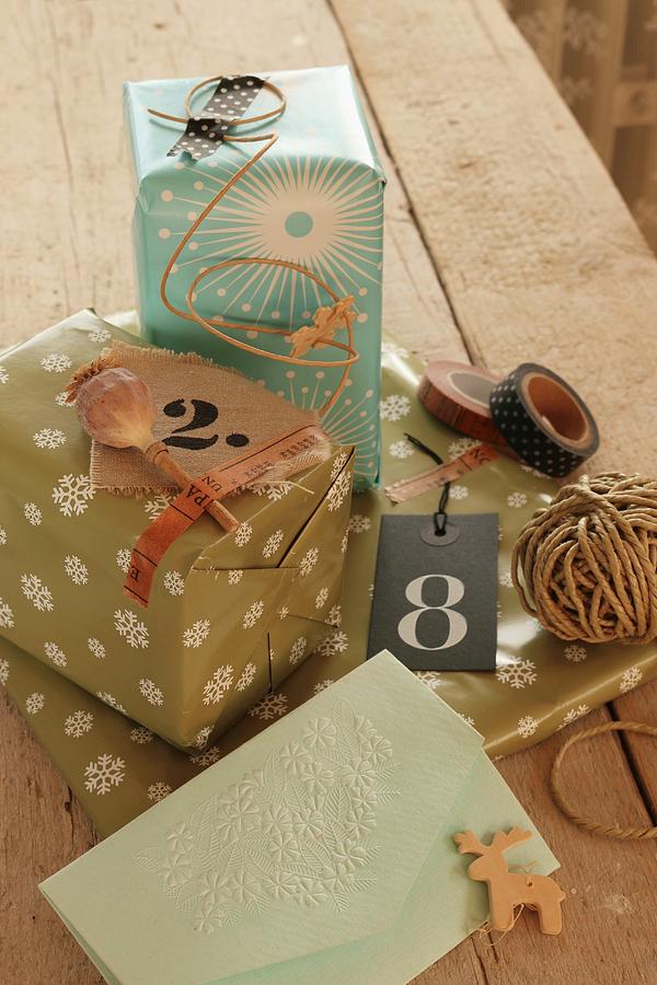 Hand-crafting Idea: Gift Wrap, Tags, Envelopes Photograph by Regina Hippel