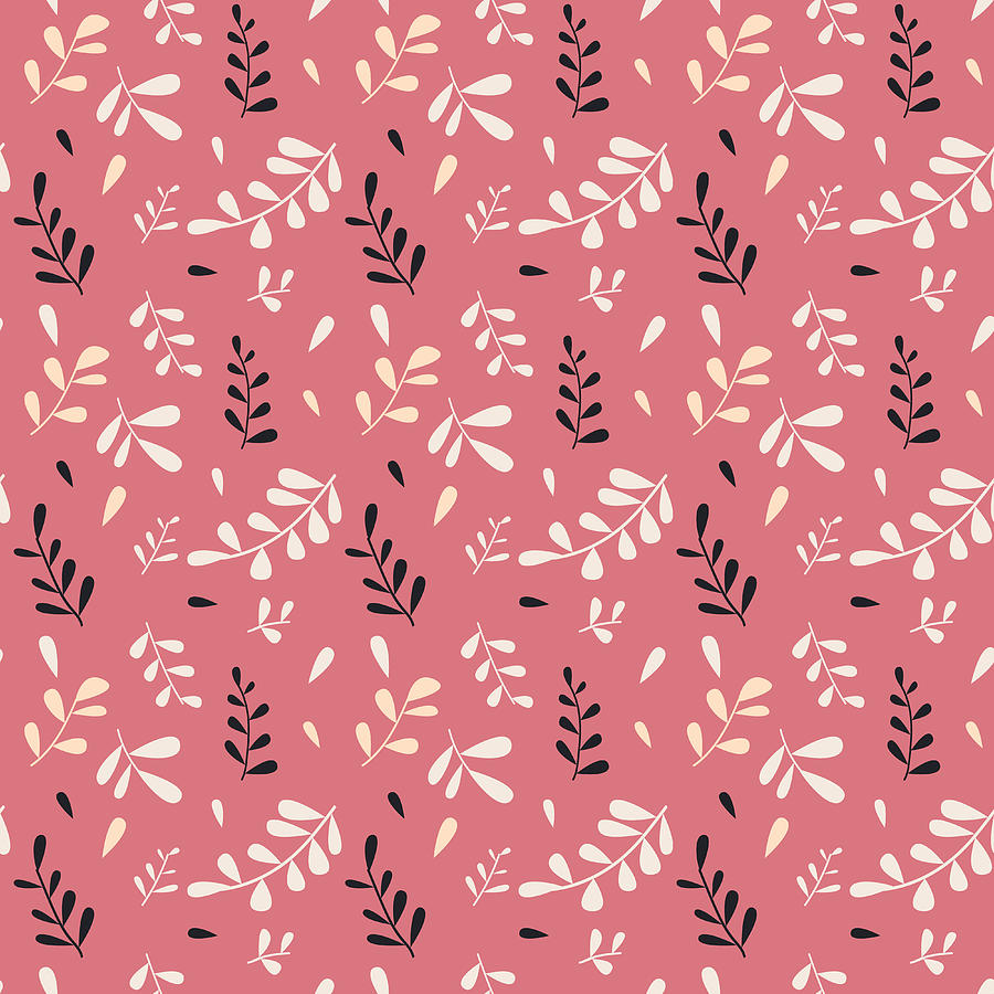 Hand Drawn Floral Pattern Digital Art by Mike Taylor