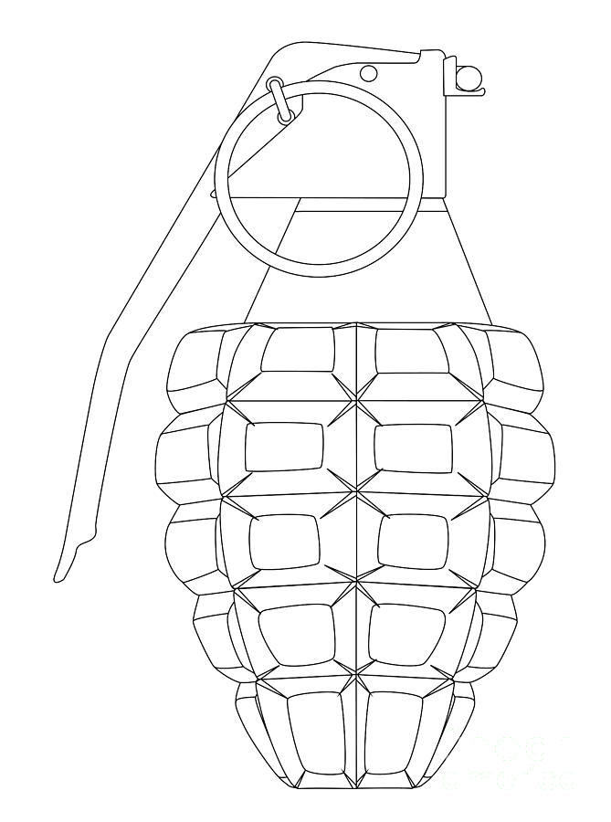 hand grenade drawing