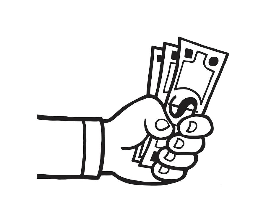 Hand Holding Paper Money Drawing by CSA Images - Fine Art America