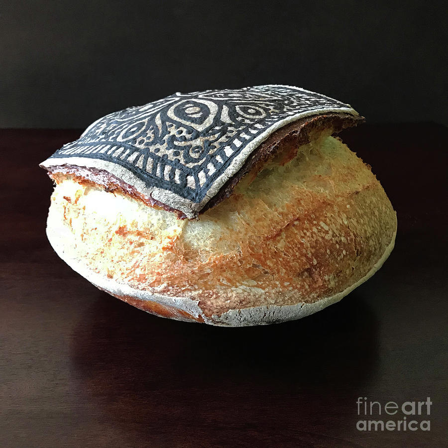 Hand Painted Sourdough Squares. Design, Score And Shape. 3 Photograph by Amy E Fraser