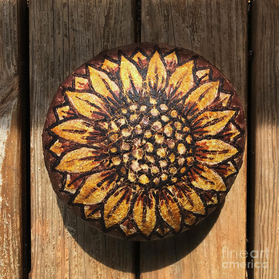 Hand Painted Sunflower Sourdough 3 Photograph by Amy E Fraser