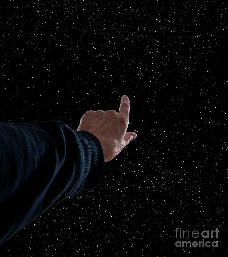 Hand Pointing At The Sky Photograph by Victor De Schwanberg/science Photo Library