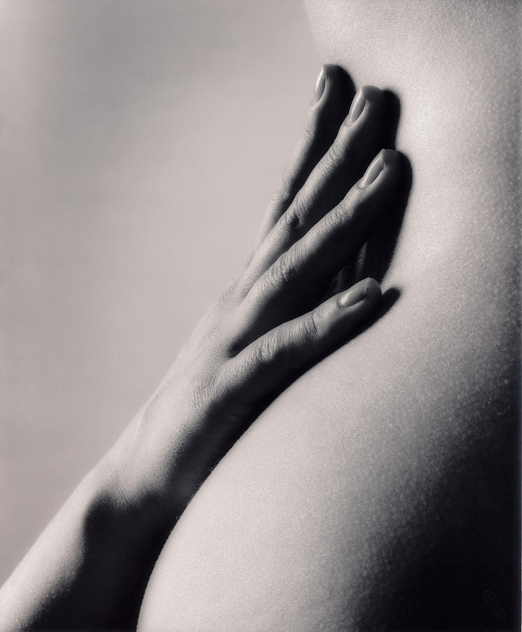 Hand Resting Against Lower Back, Mid Photograph by Justin Pumfrey