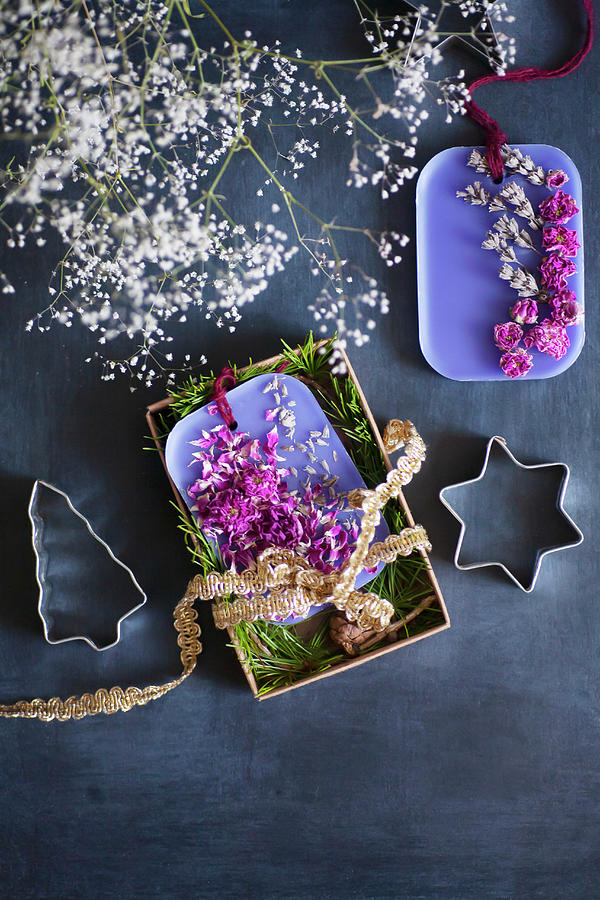 Handmade Gifts Of Scented Wax With Dried Flowers Photograph by Alicja Koll