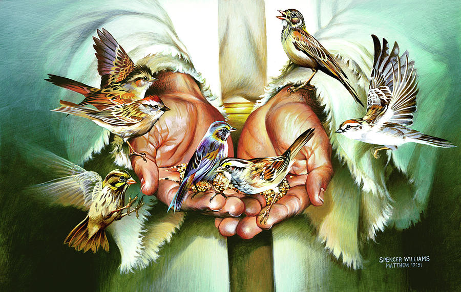 Bird Mixed Media - Hands by Spencer Williams
