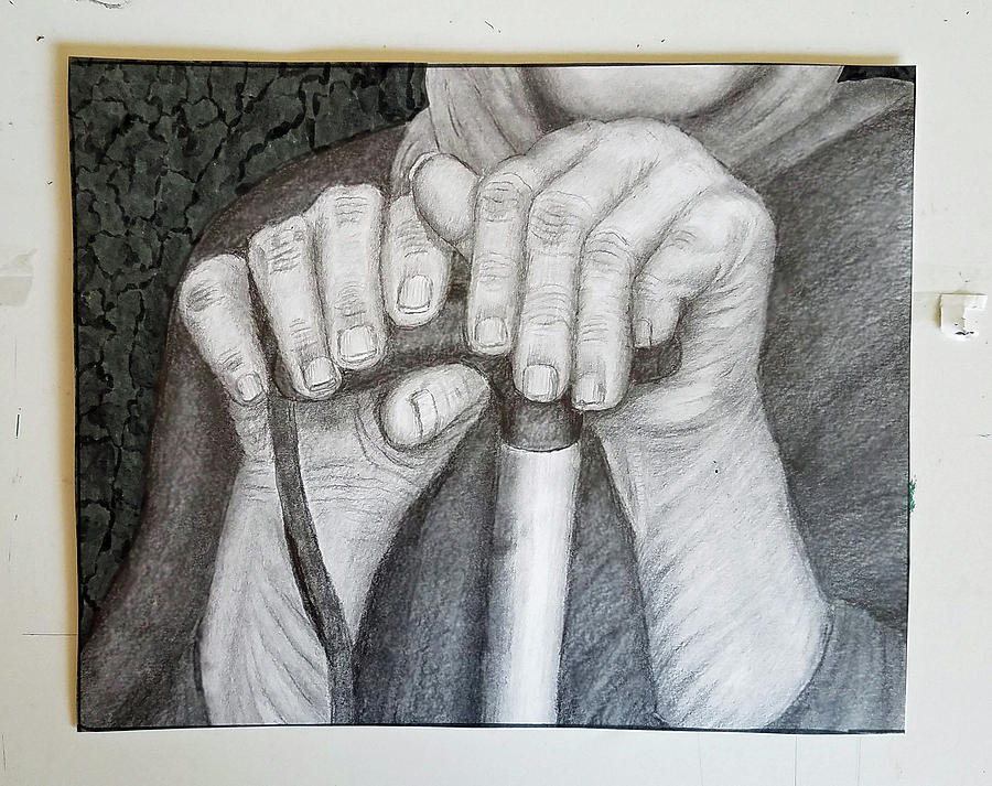Hands Tell the Story Drawing by Lorraine Foster