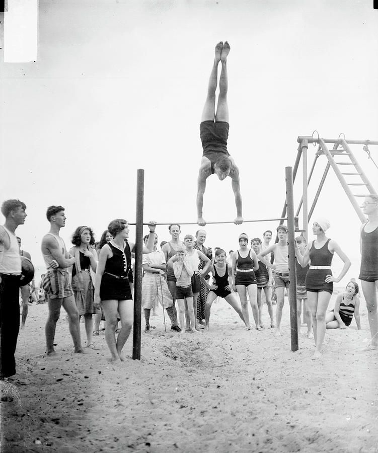 Handstands At The Beach Photograph by Chicago History Museum