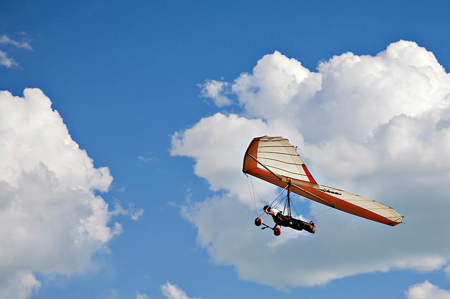 Hang Gliding In The Clouds Photograph by Birdofprey