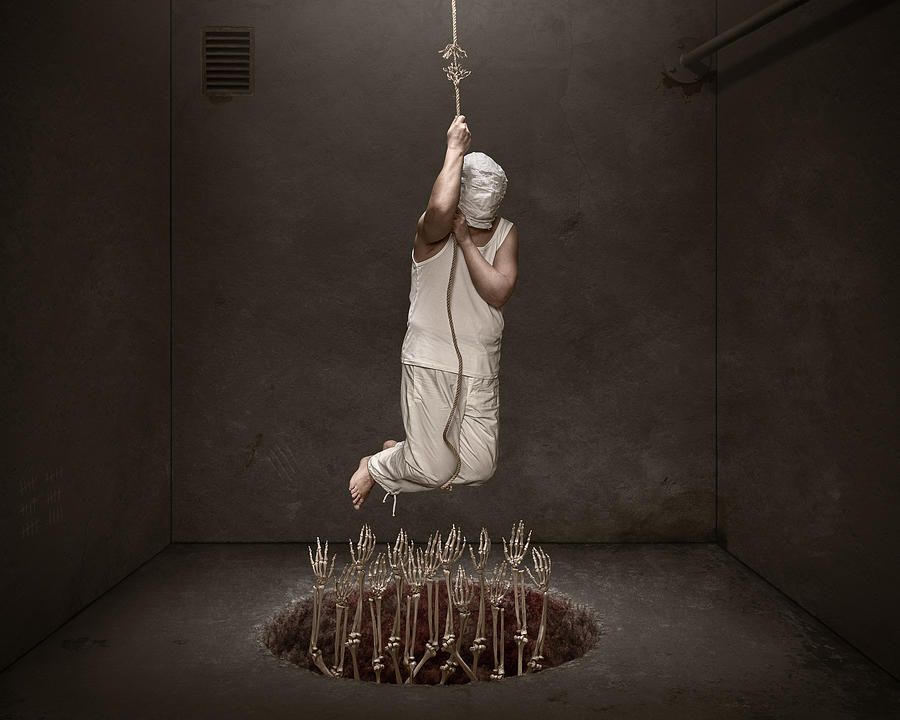Surrealism Photograph - Hanging By A Thread by Petri Damstn