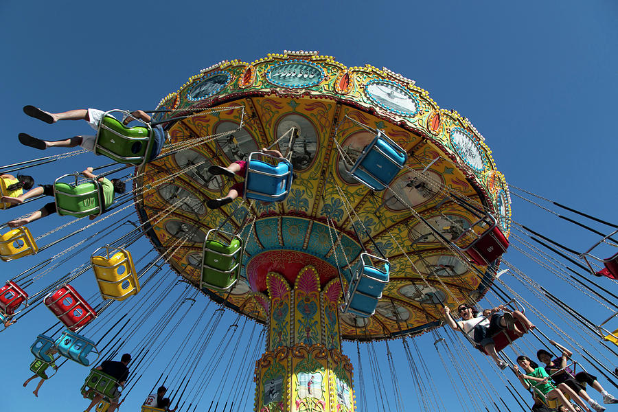 Hanging Out at Santa Cruz Amusement Park Painting by Carol Highsmith ...