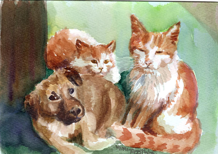 Hanging Out Painting by Mimi Boothby