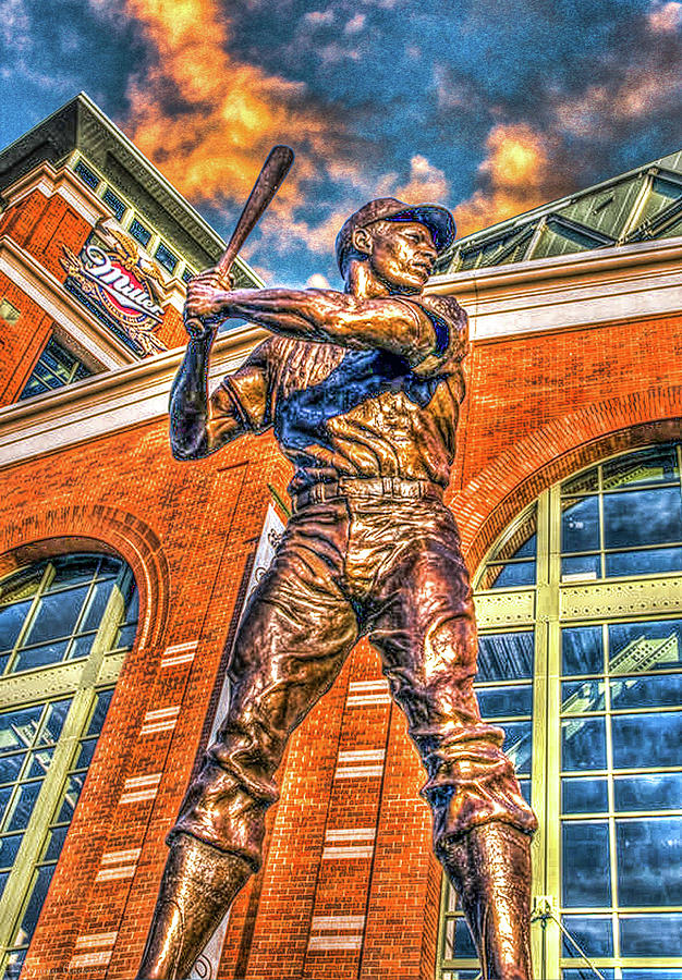 Hank Aaron Statue Photograph by Tommy Anderson