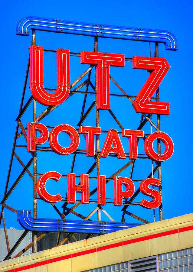 Hanover PA Skyline - Utz Potato Chips No. 1 - Carlisle Street Photograph by Michael Mazaika