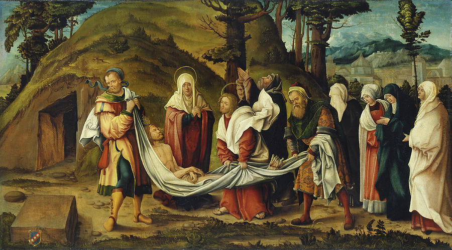 Hans Burgkmair -Augsburg, 1473-1531-. Christs body carried to the Tomb -ca. 1520-. Oil on panel.... Painting by Hans Burgkmair the Elder -1473-1531- Hans Burgkmair -Augsburg, 1473-1531-. Christs body carried to the Tomb -ca. 1520-. Oil on panel.... Painting by Hans Burgkmair the Elder -1473-1531-