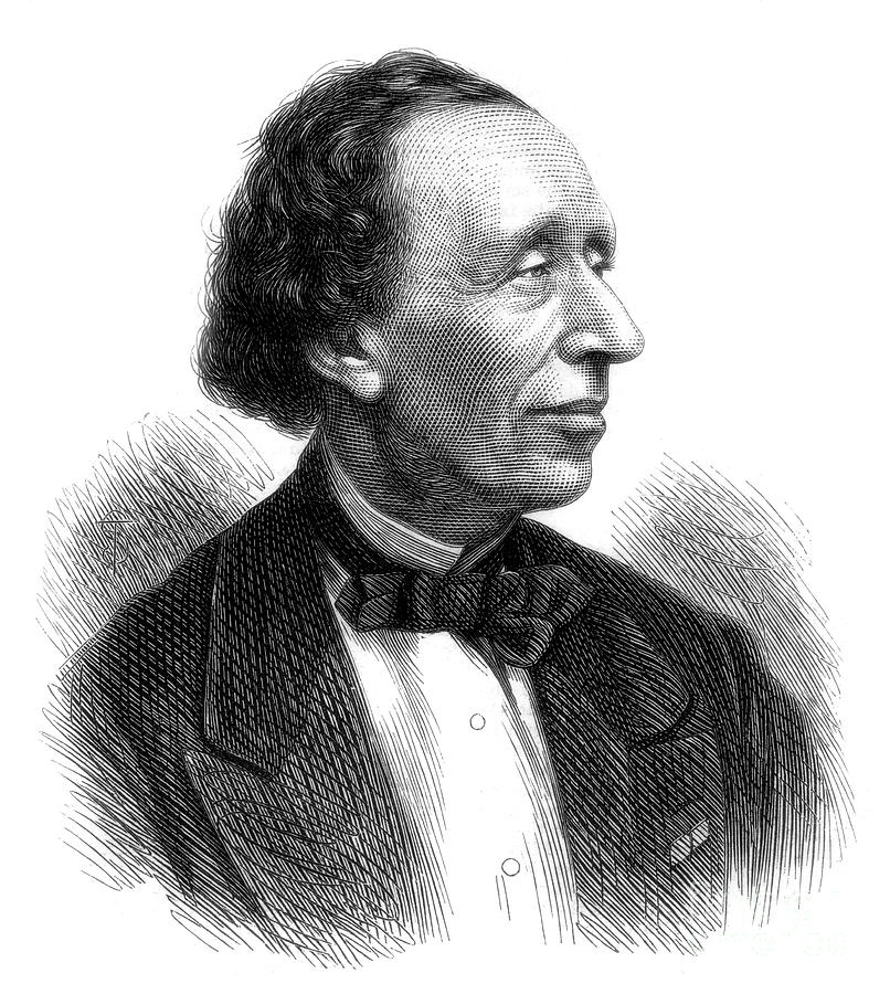 Hans Christian Andersen, 1805-1875, Writer, Fairy Tales Stock