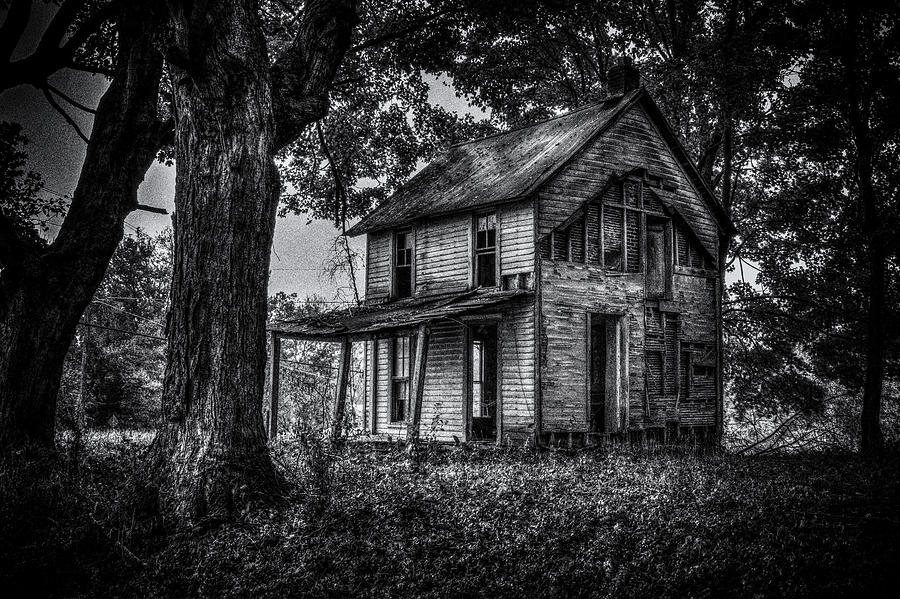 Hansel and Gretel BNW Photograph by Jim Figgins