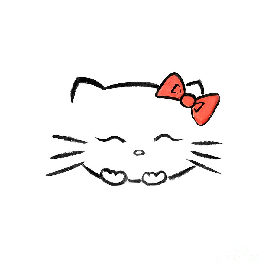 hello kitty bow drawing