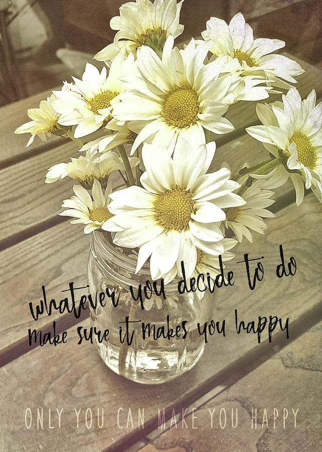 HAPPINESS IN A JAR quote Photograph by JAMART Photography