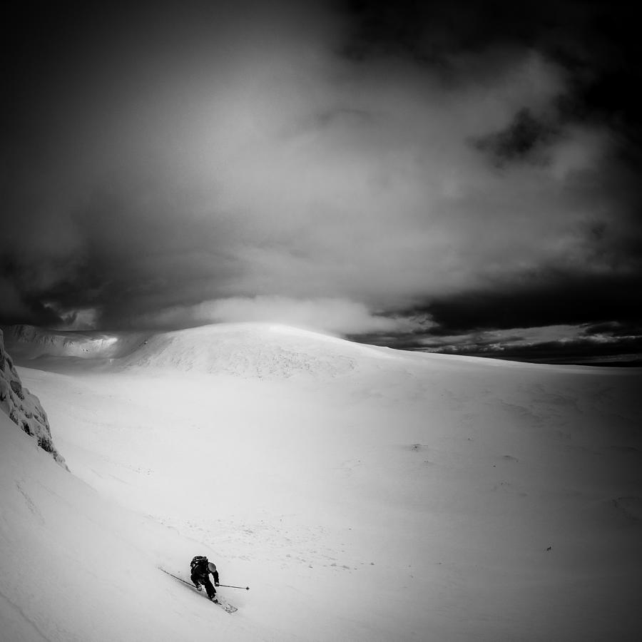 Ski Photograph - Happiness Is First Tracks In Fresh Snow by Eric Verbiest