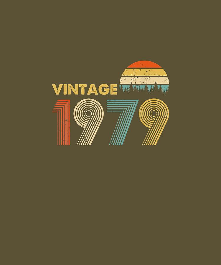 Happy 40th Birthday Vintage Since 1979 TShirt 70s Retro Digital Art by ...